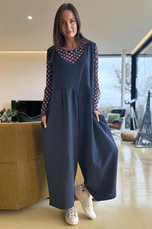 Bobby Mesh Layering Top Dopamine Dot Navy Foxglove /18